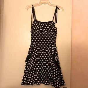 Betsy Johnson cute polka dot dress sleeveless spaghetti strap